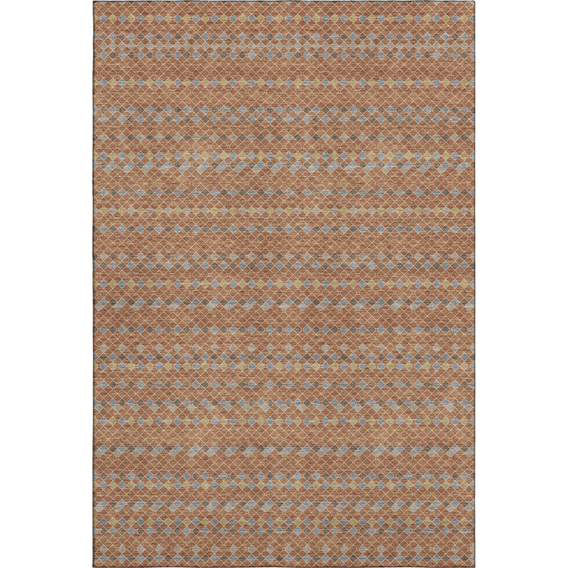 Premium Machine Washable Sykora AMF1408 Stripes Rug, Rectangle 8' x 10'