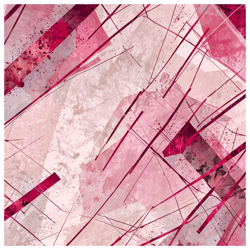 Couvertures roses à lignes abstraites, L 50 po x H 60 po
