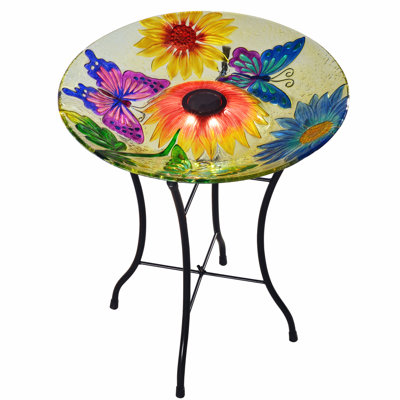 Shaula Glass Birdbath