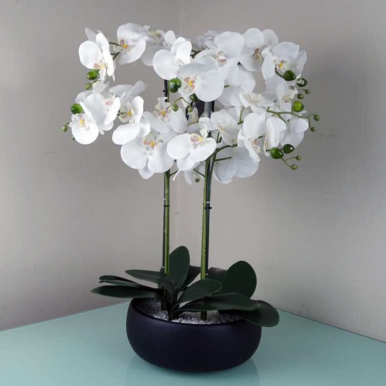 Plastic, Silk Artificial Arrangement in Planter