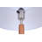 Laquin 1 Light Table Lamp With Brushed Nickel And Faux Wood Finish And White Shade