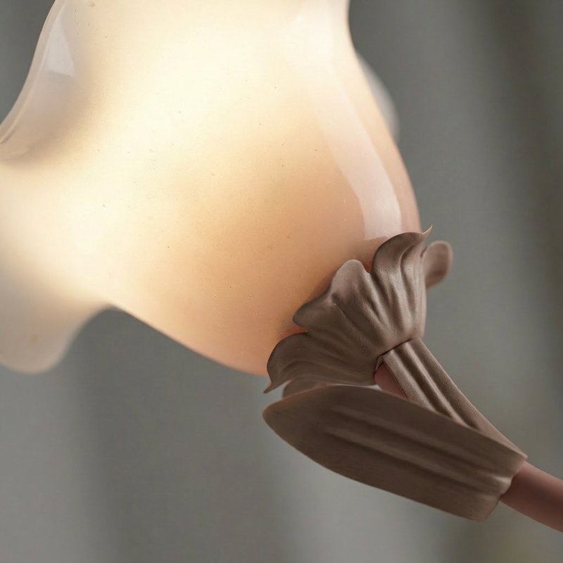Floor Lamp, 65.55'' Lotus Lamp for Bedroom with Flexible Gooseneck 3 Light Pink Floor Reading Lamp Bulbs Included, Pink