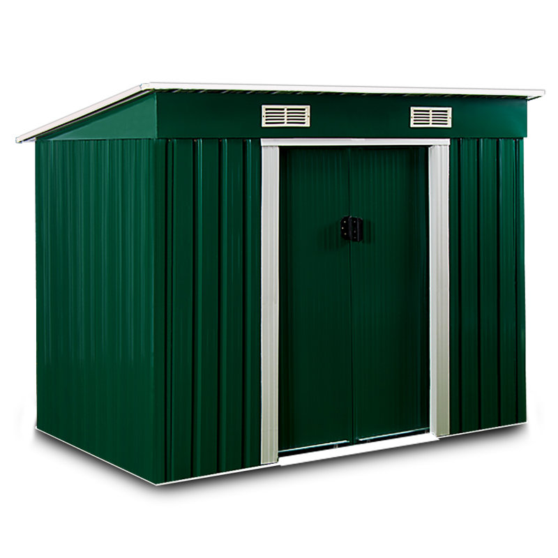 Aquavia 196 cm x 122 cm metal tool shed, Green
