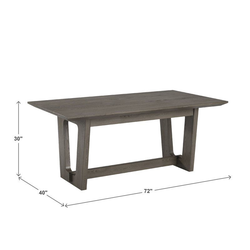 Ensemble de salle à manger rectangulaire 72 "avec chaises en tissu Patino, Gris