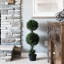 3' Artificial Double Ball Green Cedar Topiary.
