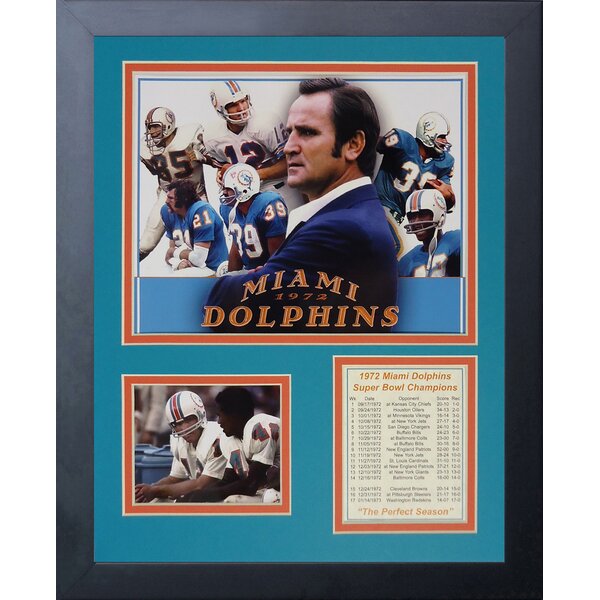 Trends International Nfl Miami Dolphins - Neon Helmet 23 Framed