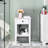 25.6"h White Floor-standing Storage Table With Drawer And Open Shelf For Home
