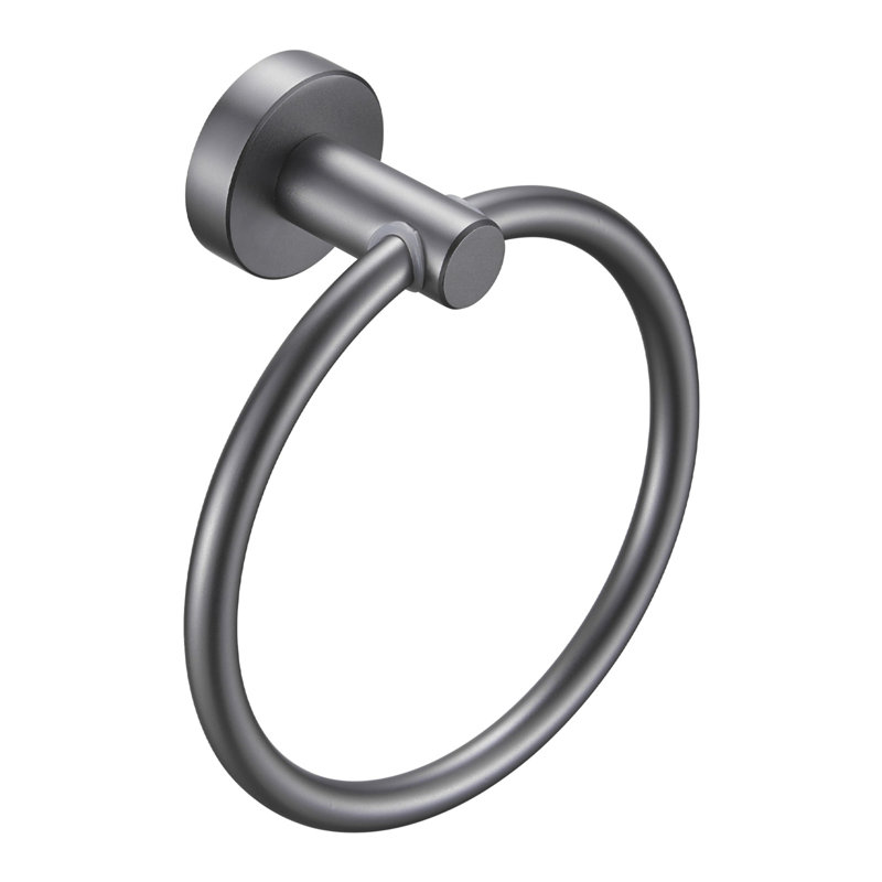 Corrosion and rust resistant wall mounted bathroom towel ring, Gray