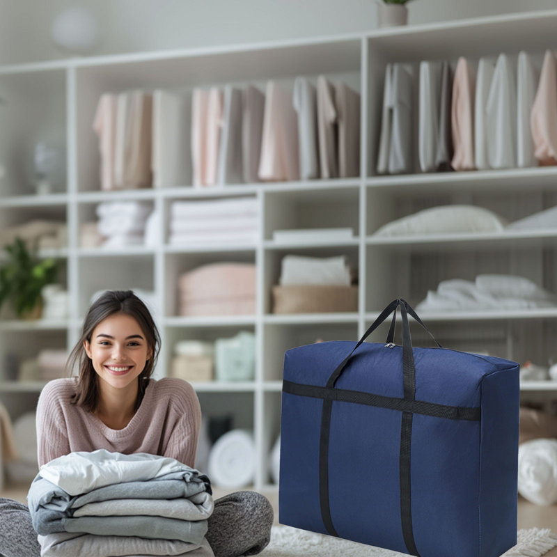  Clothes Storage Bags Large Moving Packing Bags, Closet Organizers and Storage, Storage Bins Containers for Blanket, Comforter, Pillow, Bedding