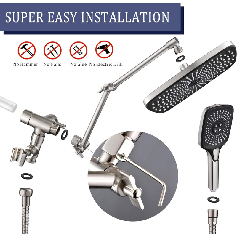 Rain Dual Shower Head 1.75 GPM GPM, Brushed Nickel