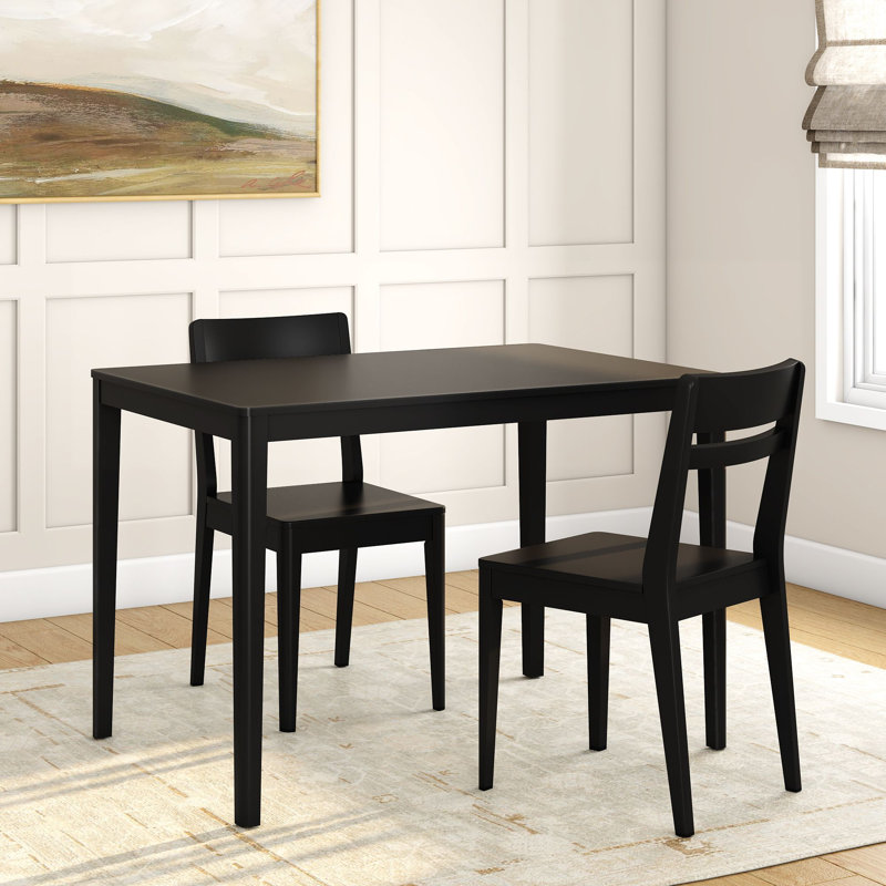 Table de salle à manger rectangulaire Crew, 30"H x 43.5"L x 29.5"W, Noir