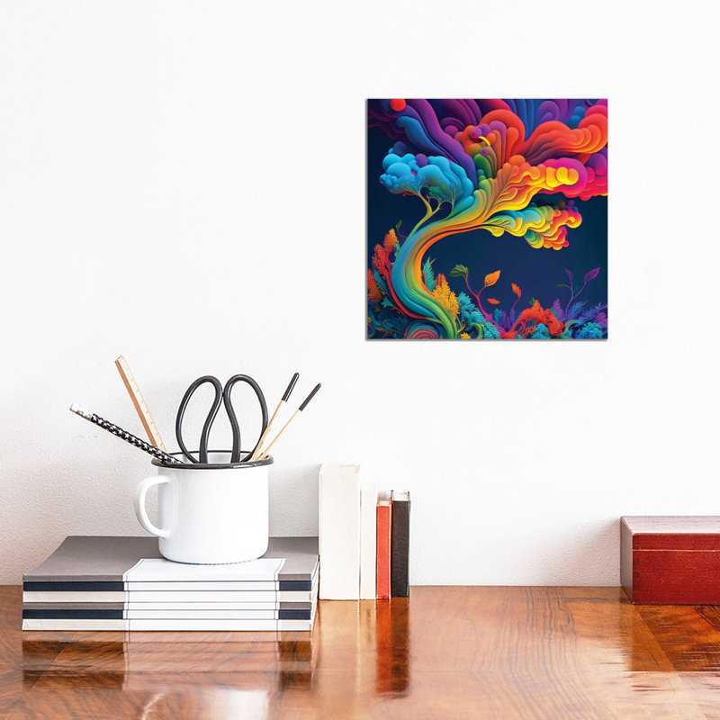 Magic Rainbow Tree II by Mike Kiev - Gallery-Wrapped Canvas Giclée, Wrapped Canvas, 30.48 cm H x 30.48 cm W