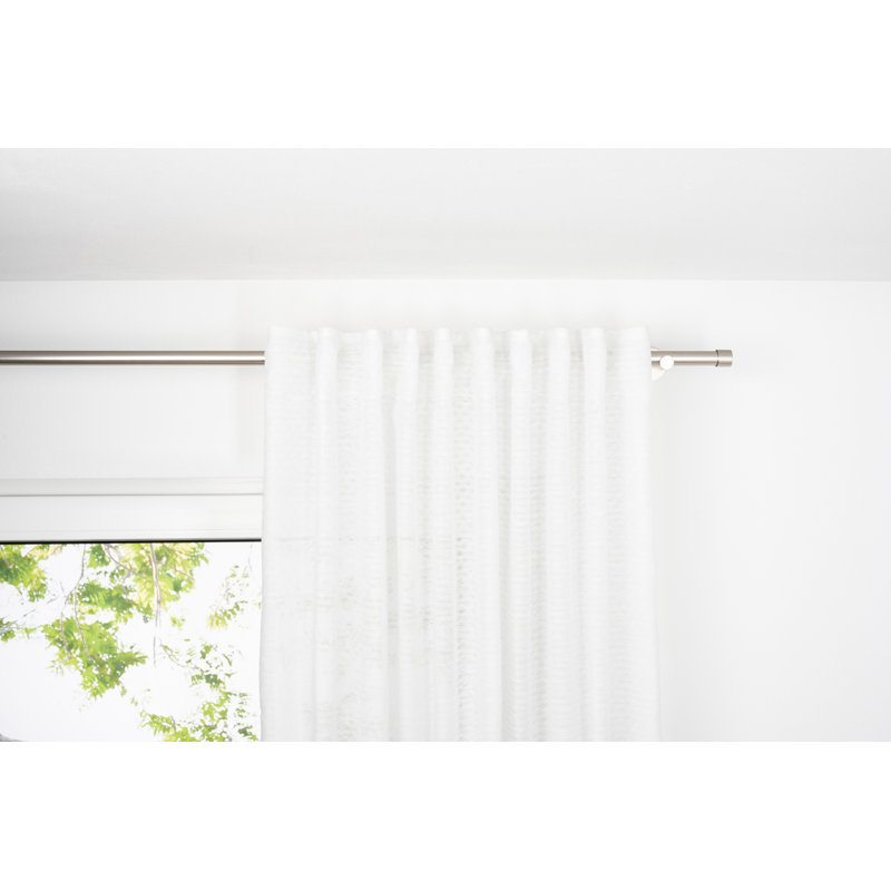 Gardine Dot mit Schlaufen (1 Stück), transparent, Beige