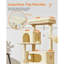 Arbre à chat, tour à chat de 48,8 pouces pour chats d'intérieur, 2 luxueux condo pour chat avec grands paniers suspendus réglables et grand perchoir luxueux MS029LM-1805055603
