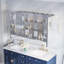 Armoire à pharmacie encastrée ou en saillie en aluminium avec miroir biseauté et tablette ouverte, 122 cm (L) x 76 cm (H).-738100242-738100271