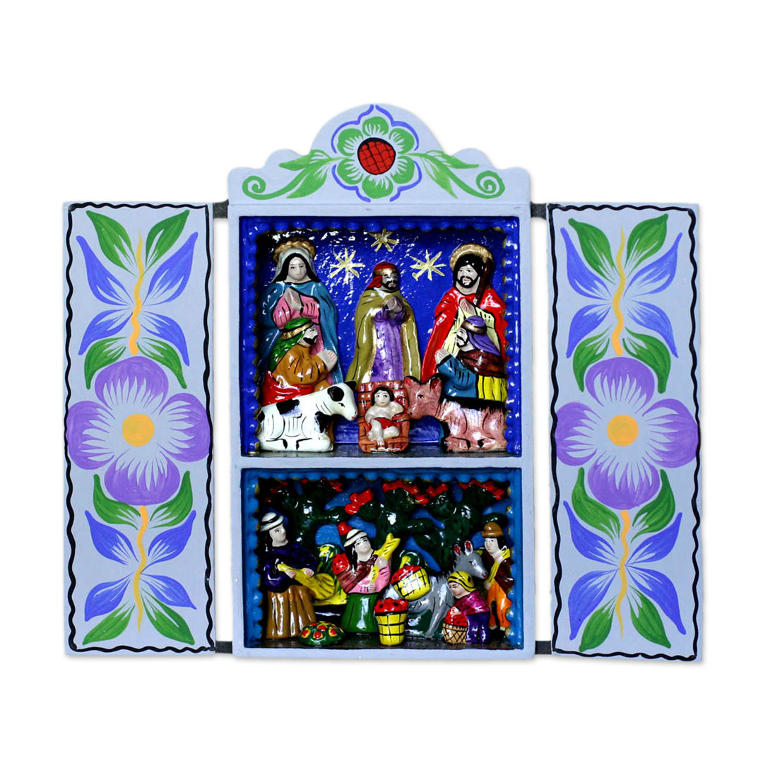 Marsboro Decorative Handmade Christmas Nativity Retablo Folk Art The Holiday Aisle®