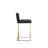      Pangea Home Dexter Velvet Counter Stool – Modern Upholstered Bar Chair -  26" Seat Height - Indoor Stool with Footrest - Bar, Dining, Kitchen - Gray Velvet with Gold Legs-1352635156-1352635159-1404866167