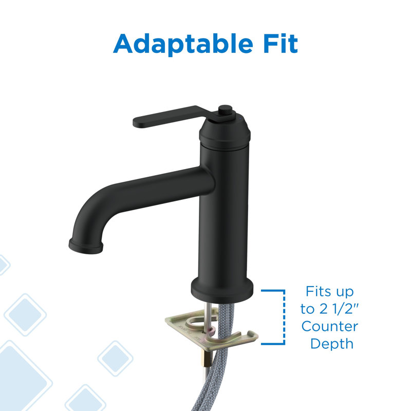 Robinet de salle de bain monocorps et monocommande Kinzie, Noir satiné