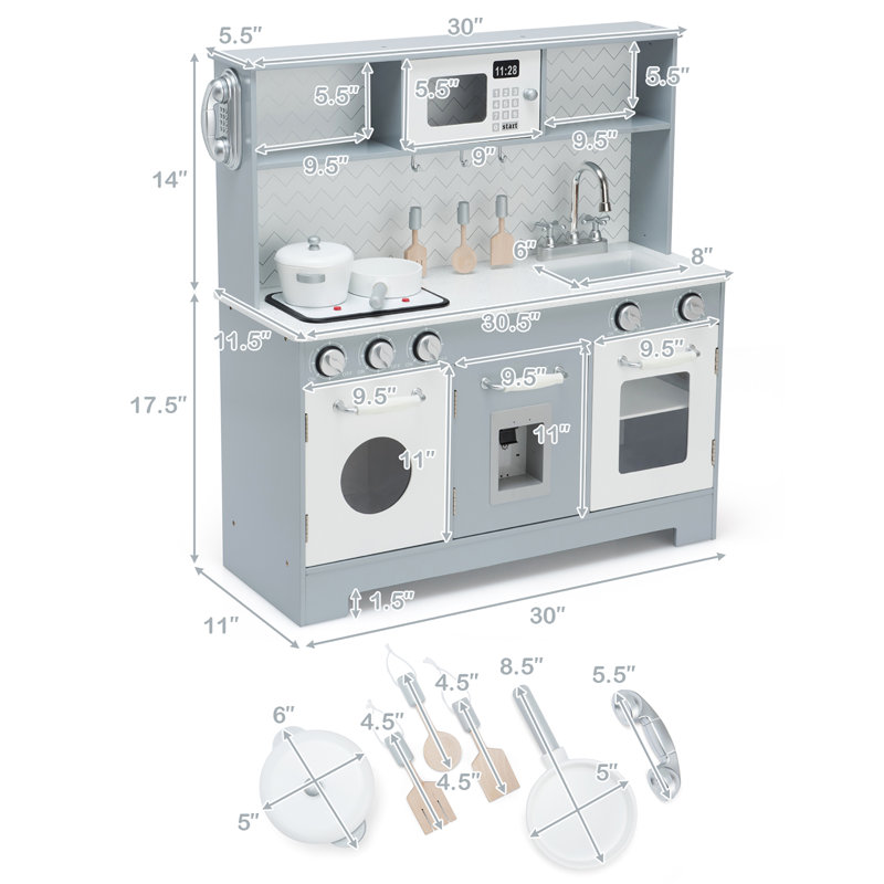 Ensemble de cuisine en bois Pretend Play
