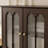 Dark-coffee Solid Wood + Glass Display Cases