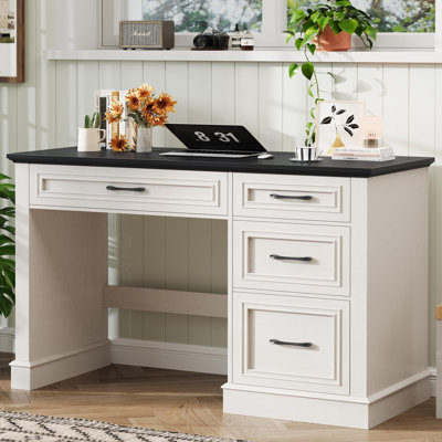 Farmhouse 47" Executive Desk With File Drawer