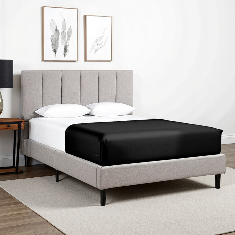 Lit plateforme tapissier Degregorio Harper, Grand
