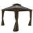 Kozyard Caesar Grey Double Roof Hardtop Gazebo with Privacy Curtain and Mosquito Netting-103692430-112230762-103692438