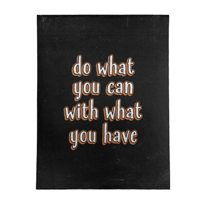 Quotes Chenille Indoor Rug