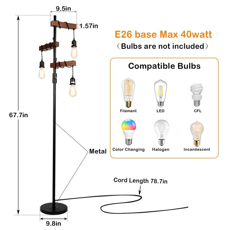Kandace 67.72'' Tree Floor Lamp