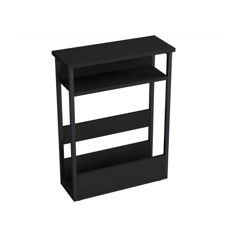Ancika Solid Wood End Table, Black
