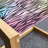 Zebra Print Coffee Table, Colorful Zebra Pattern Animal Wilderness Themed Art Print, Acrylic Glass Center Table With Wooden Frame For Offices Dorms Yellow Coral Pink-759064826