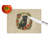 Pug Christmas Flowers Glass Cutting Board