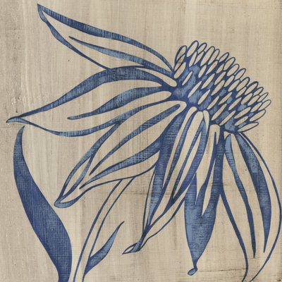 Indigo Coneflower by Chariklia Zarris - Wrapped Canvas Painting