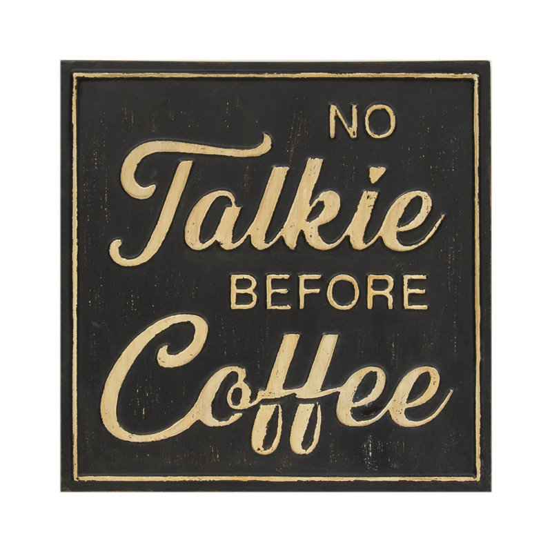 Décoration murale sans bavardage devant le café