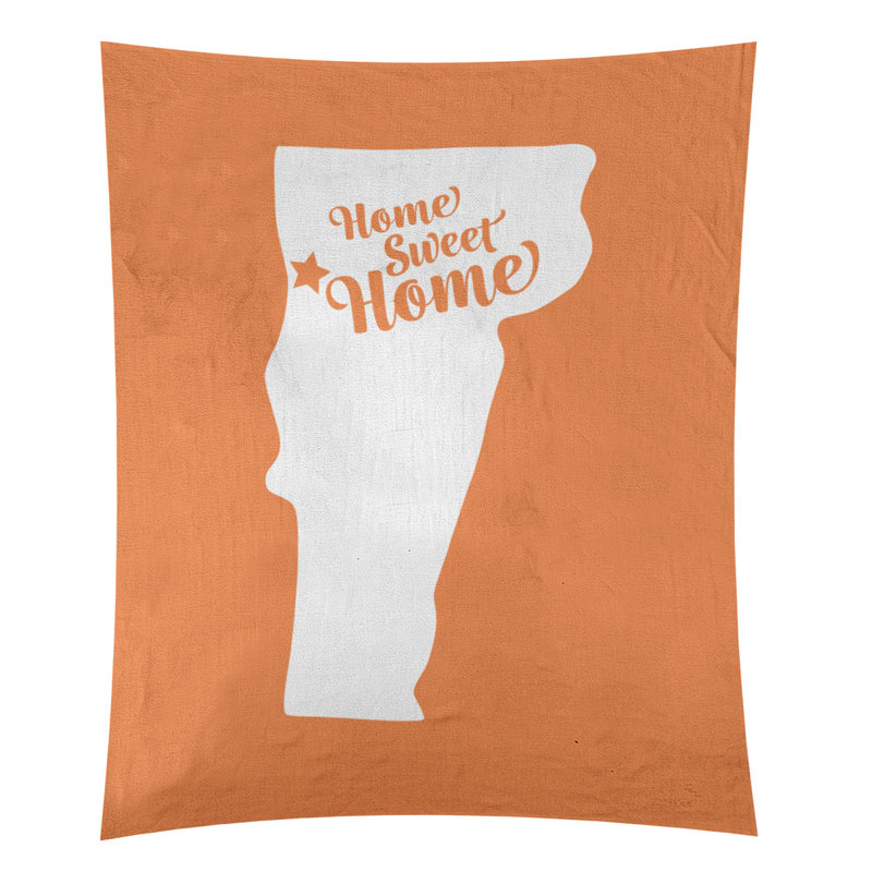 Tapisserie murale Home Sweet Burlington, H 104 po x l 88 po, Orange