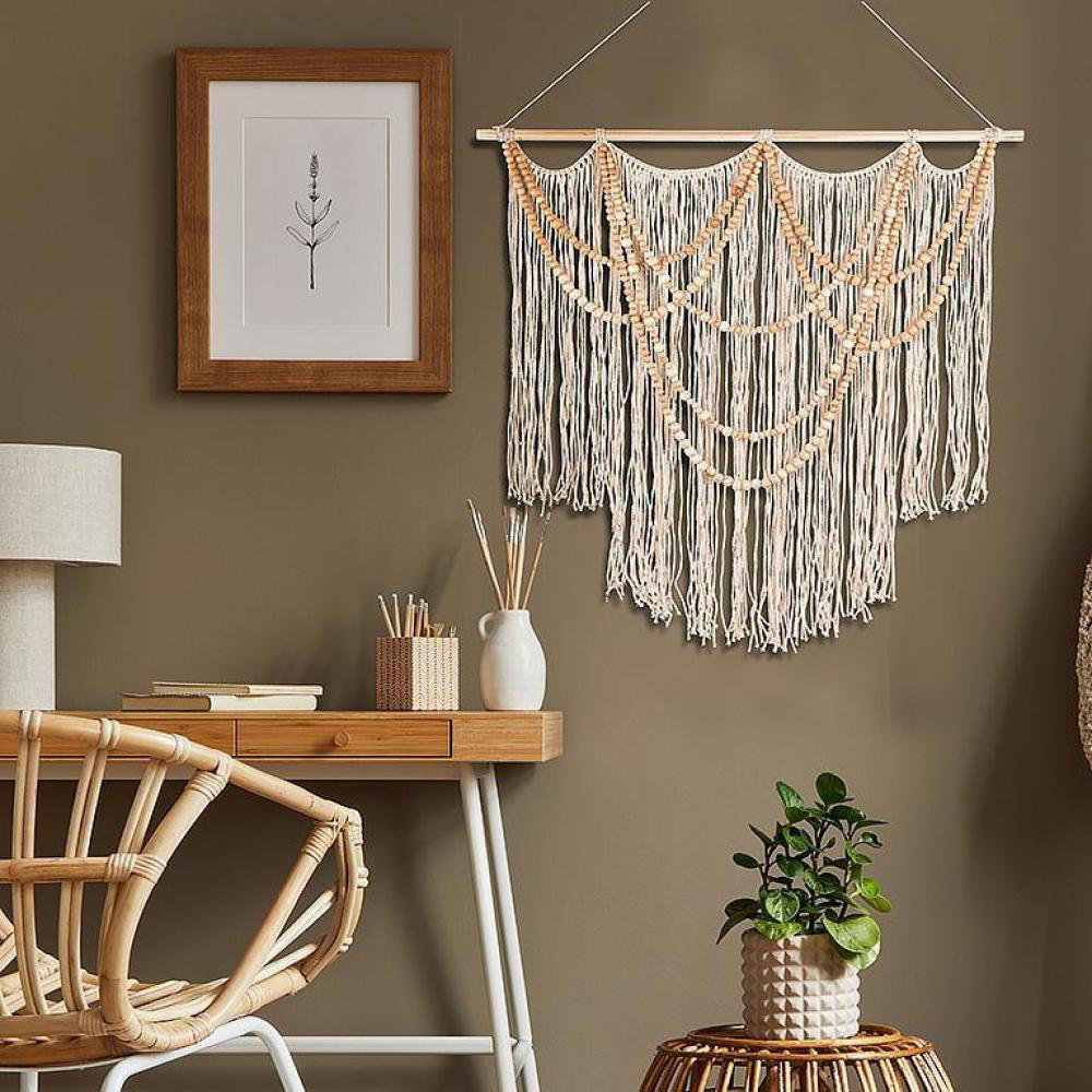Bungalow Rose Fringed with Beads Hanging Wall Décor | Wayfair