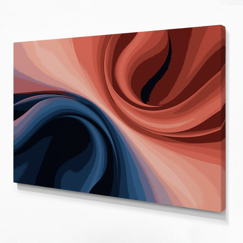Gradient abstrait 25, art mural sur toile brune, H 11 po x l 14 po