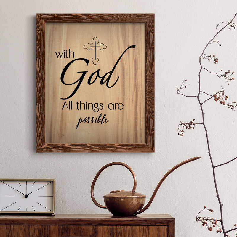 «All Things possible All Things possible», reproduction d'art sur toile, Érable, H 44 po x l 31 po x P 1 po