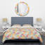 Diamond Retro X - Ensemble de housse de couette à motif abstrait rétro - Microfibre de polyester-40702864