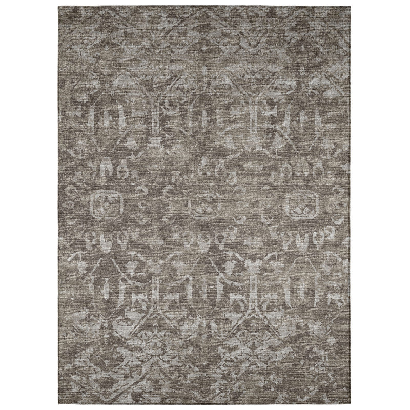 Fenwick Washable Oriental Indoor / Outdoor Rug, Rectangle 3' x 5'