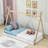 Estefania Twin Size Wood Bed with Triangle Structure-1222170385