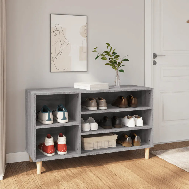 11 Pair Shoe Rack, Grey Sonoma