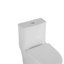 Toilette allongée en céramique une pièce à hauteur confortable, siège à fermeture douce blanc
