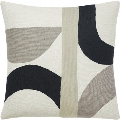 Eclipse Hand-Embroidered Chain Stitch Pillow