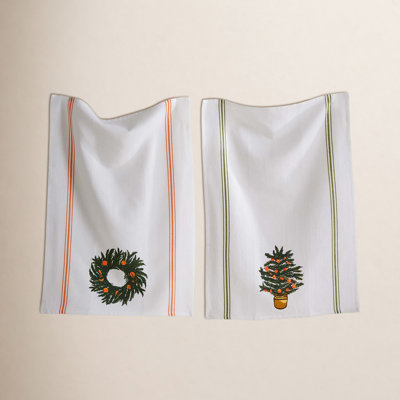 Citrus Tree and Wreath Dish Cloth