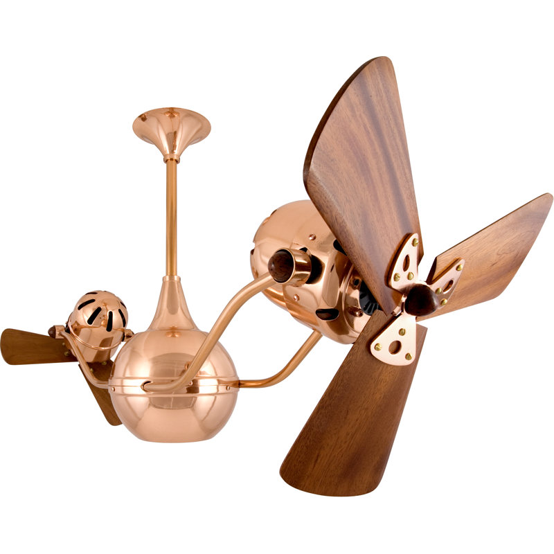 44" Vent-Bettina 3 Blade Ceiling Fan, Polished Copper