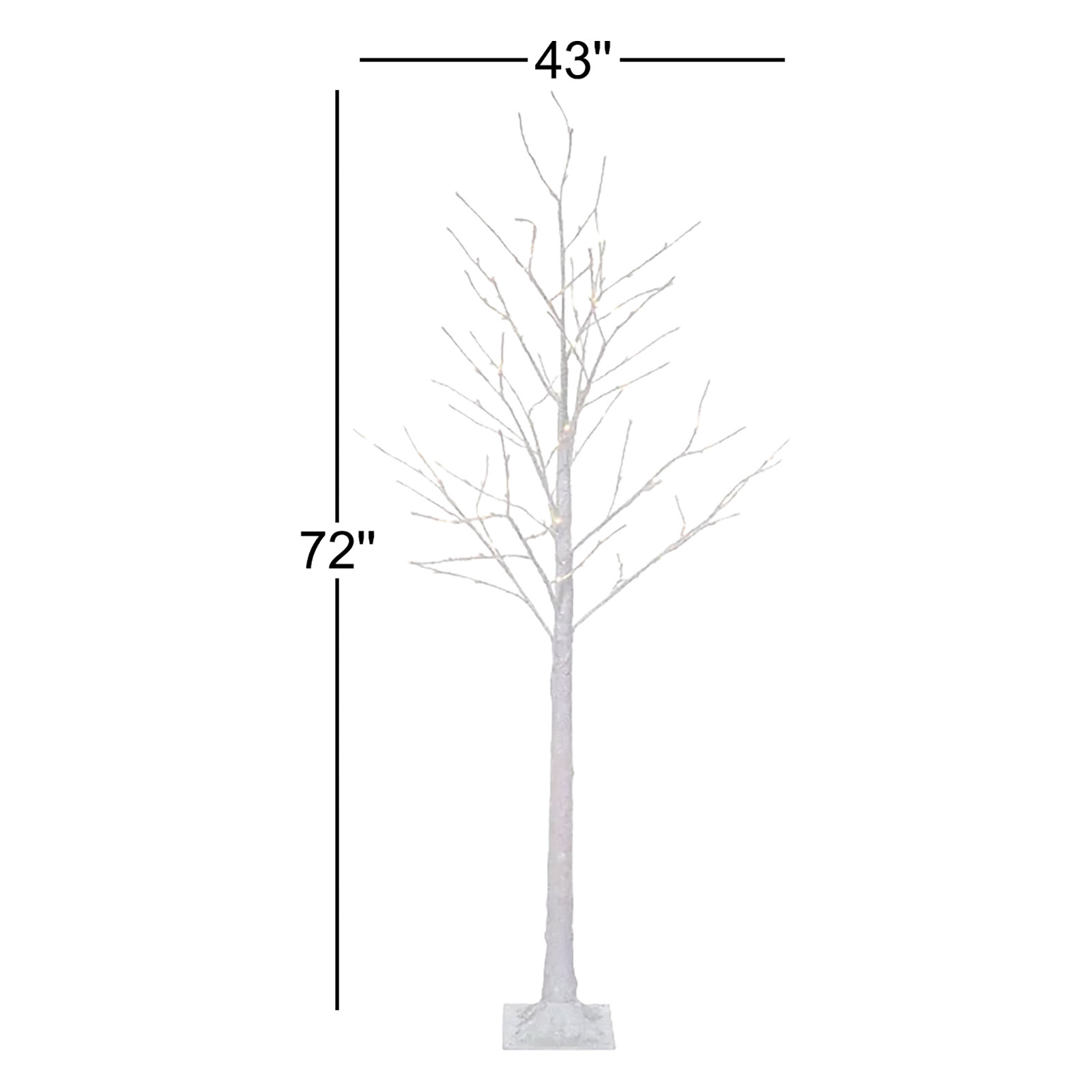 White Pre-Lit Christmas Tree, 6' H