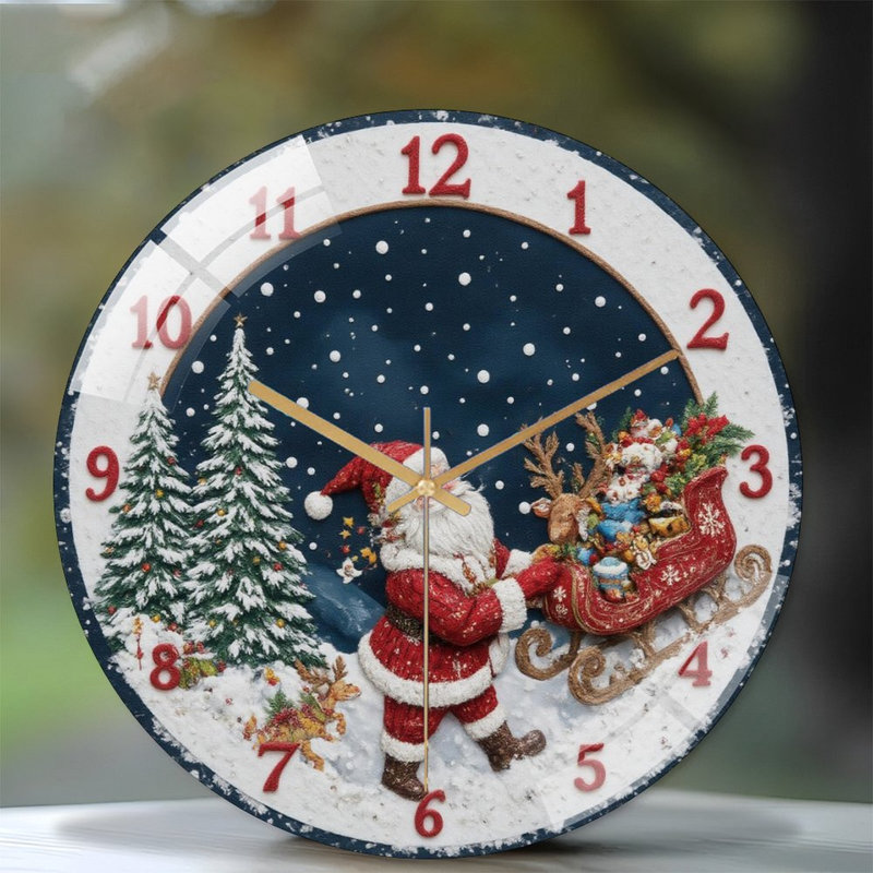 Horloge murale de Noël 12 po