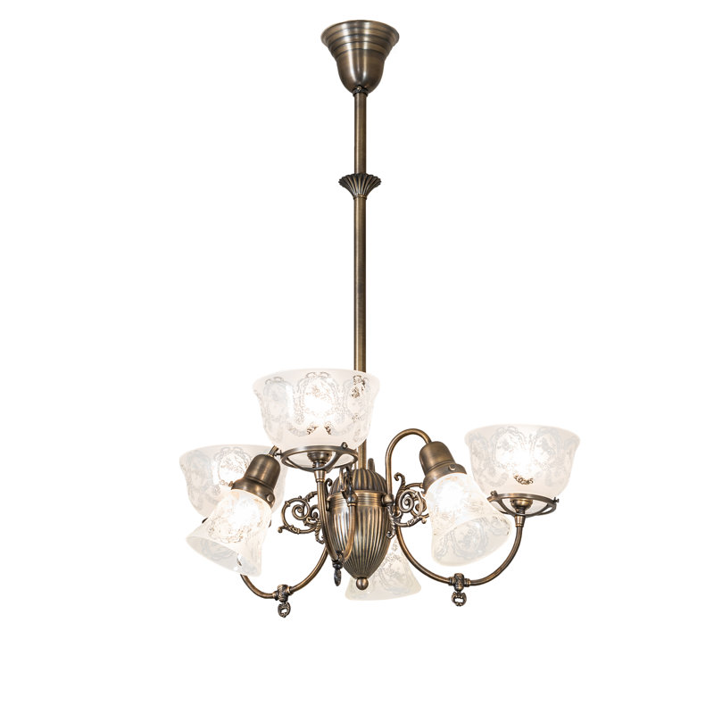 Lustre classique 6 lumières à abat-jour Ameela