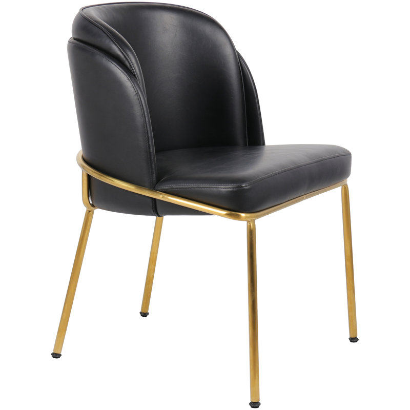 Jagger Side Chair, Black Vegan Leather